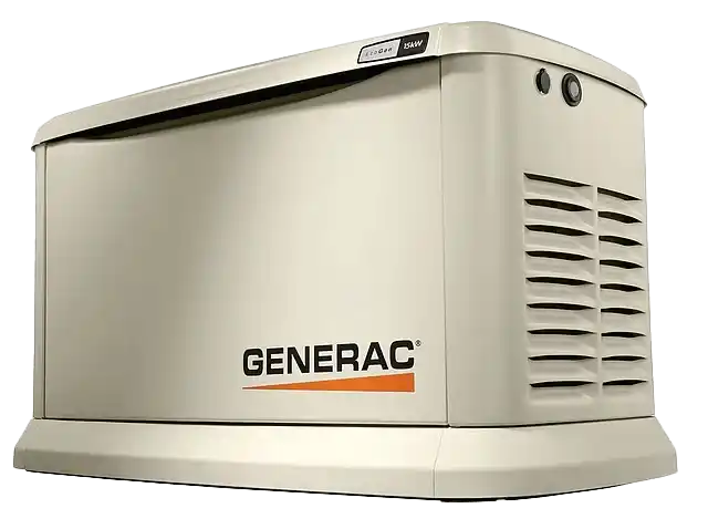 Generac standby generator 15kw ecogen cutout with no background