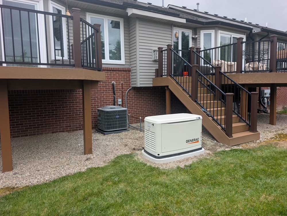generac generator beside a home