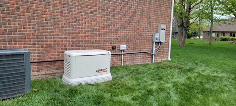 generac generator beside a home