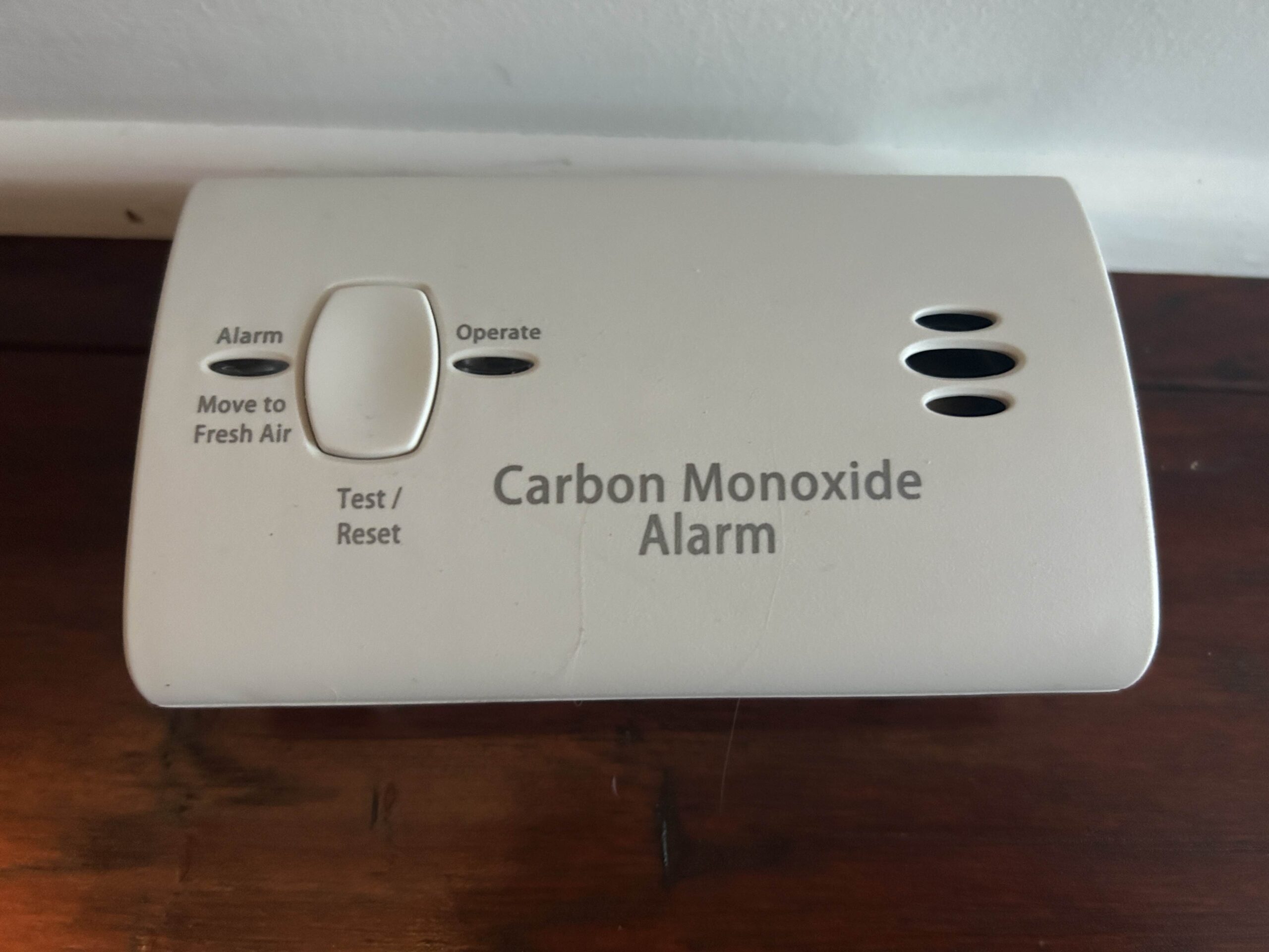 A carbon monoxide alarm